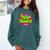 Class Of 2024 Senior Fresh Retro 90s TV Style Graduation Comfort Colors Sweatshirt Blue Spruce
