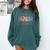 Class Of 2025 Senior 2025 Graduation Leopard Retro Rainbow Comfort Colors Sweatshirt Blue Spruce
