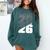 Class Of 2026 High School Senior Graduation Grey Sport Style Comfort Colors Sweatshirt Blue Spruce