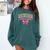 Class Of 2026 Pink Coquette Bow Senior Graduation Comfort Colors Sweatshirt Blue Spruce