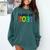 Class Of 2031 Pre-K -12th Grade Hand Prints Space Graduation Comfort Colors Sweatshirt Blue Spruce