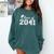 Class Of 2041 Grow With Me Graduation First Day Of School Comfort Colors Sweatshirt Blue Spruce
