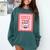 Cool Fun Cute Party Introvert Cat Character Comfort Colors Sweatshirt Blue Spruce