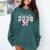 Coquette Bow Preppy Class Of 2038 Girly Girl 2038 Graduation Comfort Colors Sweatshirt Blue Spruce