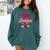 Coquette Pink Bow Senior 2026 2027 Graduation Comfort Colors Sweatshirt Blue Spruce