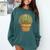 Cute Golden Barrel Cactus Introvert Distressed Comfort Colors Sweatshirt Blue Spruce