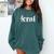 Distressed Sarcastic Wild Women Introvert People Men Feral Comfort Colors Sweatshirt Blue Spruce