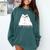 Ew People Introvert Sayings Sarcastic Cat Quote Comfort Colors Sweatshirt Blue Spruce