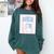 Fun Cute Introvert Cat Character Quote Men Women Comfort Colors Sweatshirt Blue Spruce