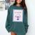 Fun Cute Introvert Cat Character Trophy For Men Women Comfort Colors Sweatshirt Blue Spruce