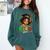 Future HBCU Grad Girl Kids Graduation HBCU College Comfort Colors Sweatshirt Blue Spruce