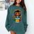 Future HBCU Grad Graduation Students Girl Kids Comfort Colors Sweatshirt Blue Spruce