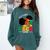 Future HBCU Grad History Girl Graduation HBCU Kids Comfort Colors Sweatshirt Blue Spruce