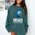 Grad Class Of 2025 Boys Shark Graduation Graduated Comfort Colors Sweatshirt Blue Spruce