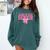 Graduate 2025 Class Of 2025 Senior Coquette Bow Graduation Comfort Colors Sweatshirt Blue Spruce