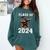 Graduation Class Of 2024 Bigfoot Graduated Seniors 2024 Comfort Colors Sweatshirt Blue Spruce