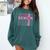 Graduation Class Of 2026 Senior 2026 Pink Bow Coquette Comfort Colors Sweatshirt Blue Spruce