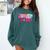 Graduation Class Of 2026 Senior Pink Coquette Bow 2026 Grade Comfort Colors Sweatshirt Blue Spruce