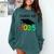 Graduation Class Of 2035 Hand Prints Space Pre-K -12th Grade Comfort Colors Sweatshirt Blue Spruce
