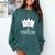 Graduation King Of Dentistry Dentist Or Hygienist Comfort Colors Sweatshirt Blue Spruce