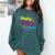 Happy Last Day Of School Graduation Teacher Students Comfort Colors Sweatshirt Blue Spruce