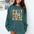 Happy Last Day Of School Groovy Teacher Student Graduation Comfort Colors Sweatshirt Blue Spruce