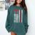 Hospice Aide American Flag Nurses Graduation Medical Comfort Colors Sweatshirt Blue Spruce