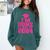 I'm Done Class Of 2024 Pink Girls Women Graduation Comfort Colors Sweatshirt Blue Spruce