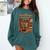 Introvert Book Lover The Bookworm's Retreat Comfort Colors Sweatshirt Blue Spruce