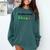 Introvert Cute My Social Battery Comfort Colors Sweatshirt Blue Spruce