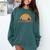 Introvert Me Happy Retro Sunset Capybara Tee Comfort Colors Sweatshirt Blue Spruce