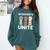 Introvert Unite Kitty Paws Raise Introverted Gathering Comfort Colors Sweatshirt Blue Spruce