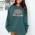 Introverted But Willing To Discuss Cats Rainbow Comfort Colors Sweatshirt Blue Spruce