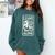 Introvert's Peaceful Solitude Graphic Leave Me Alone Quiet Comfort Colors Sweatshirt Blue Spruce