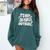 It's Way Too Peopley Outside Introvert Humor Comfort Colors Sweatshirt Blue Spruce