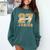 Junior Class 2027 Graduation Back To School Orange Letters Premium Tri-Blend Comfort Colors Sweatshirt Blue Spruce