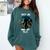 Just Me And My Yeti Retro Sunset Mountain Hiking Introvert Comfort Colors Sweatshirt Blue Spruce