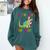 Kids 1st Grade Graduate Dinosaur Trex 1st Grade Graduation Comfort Colors Sweatshirt Blue Spruce
