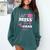 Kids Little Miss Pre-K Grad Preschool Prek Graduation 2025 Comfort Colors Sweatshirt Blue Spruce