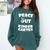 Kids Peace Out Kindergarten For Graduation Comfort Colors Sweatshirt Blue Spruce