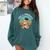 Kids Pre-K Graduate Sloth Cap And Gown Cute Preschool Graduation Comfort Colors Sweatshirt Blue Spruce