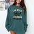 Last Day Autographs 1st Grade Graduation Boys Girls Groovy Comfort Colors Sweatshirt Blue Spruce