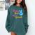 Last Day Of School Peace Out Grade 4 Graduation Kids Comfort Colors Sweatshirt Blue Spruce