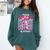Last Day Of School Shirt Coquette Bow School Graduation Comfort Colors Sweatshirt Blue Spruce