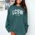 LCSW 2019 Graduation Shirt Comfort Colors Sweatshirt Blue Spruce