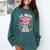 Little Miss Pre-K Grad 2025 Preschool Graduation Girls Kids Comfort Colors Sweatshirt Blue Spruce