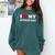 I Love My Introvert I Heart My Introvert Comfort Colors Sweatshirt Blue Spruce