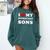 I Love My Introvert Sons I Heart My Introvert Sons Comfort Colors Sweatshirt Blue Spruce