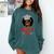 Master Degree Graduation Gifts Black Girl Comfort Colors Sweatshirt Blue Spruce