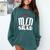 MSN Masters Graduation Men Women Son Daughter Comfort Colors Sweatshirt Blue Spruce